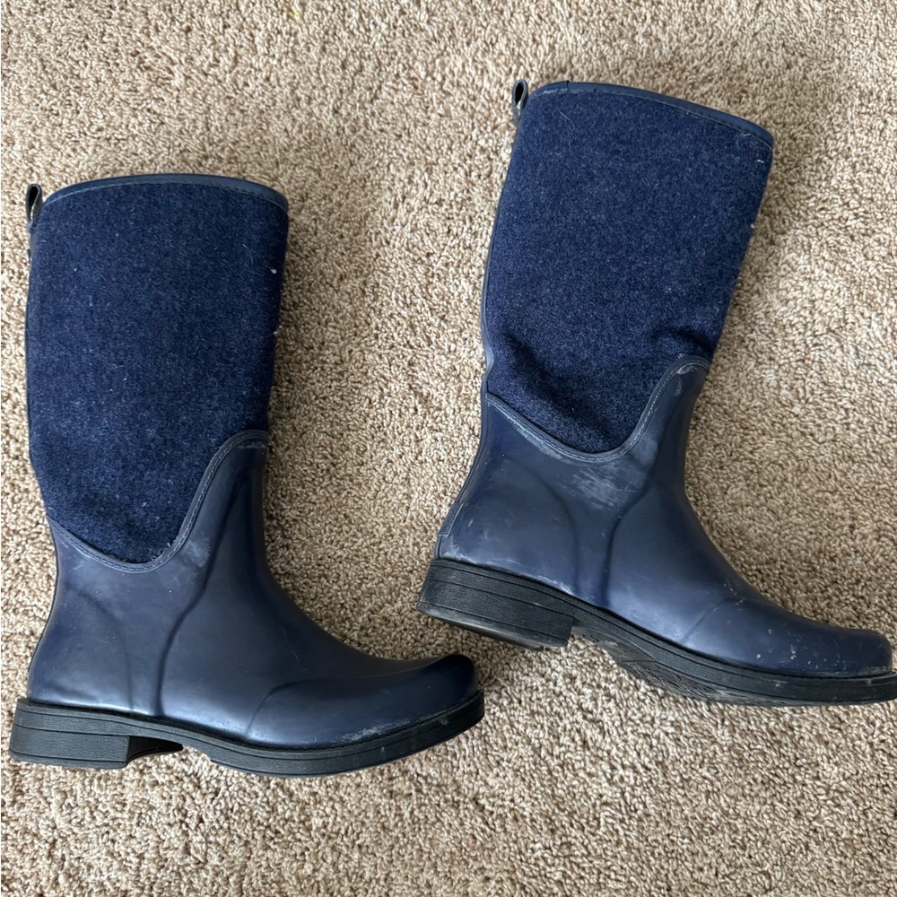 UGG Navy Blue Tall Rain Boots